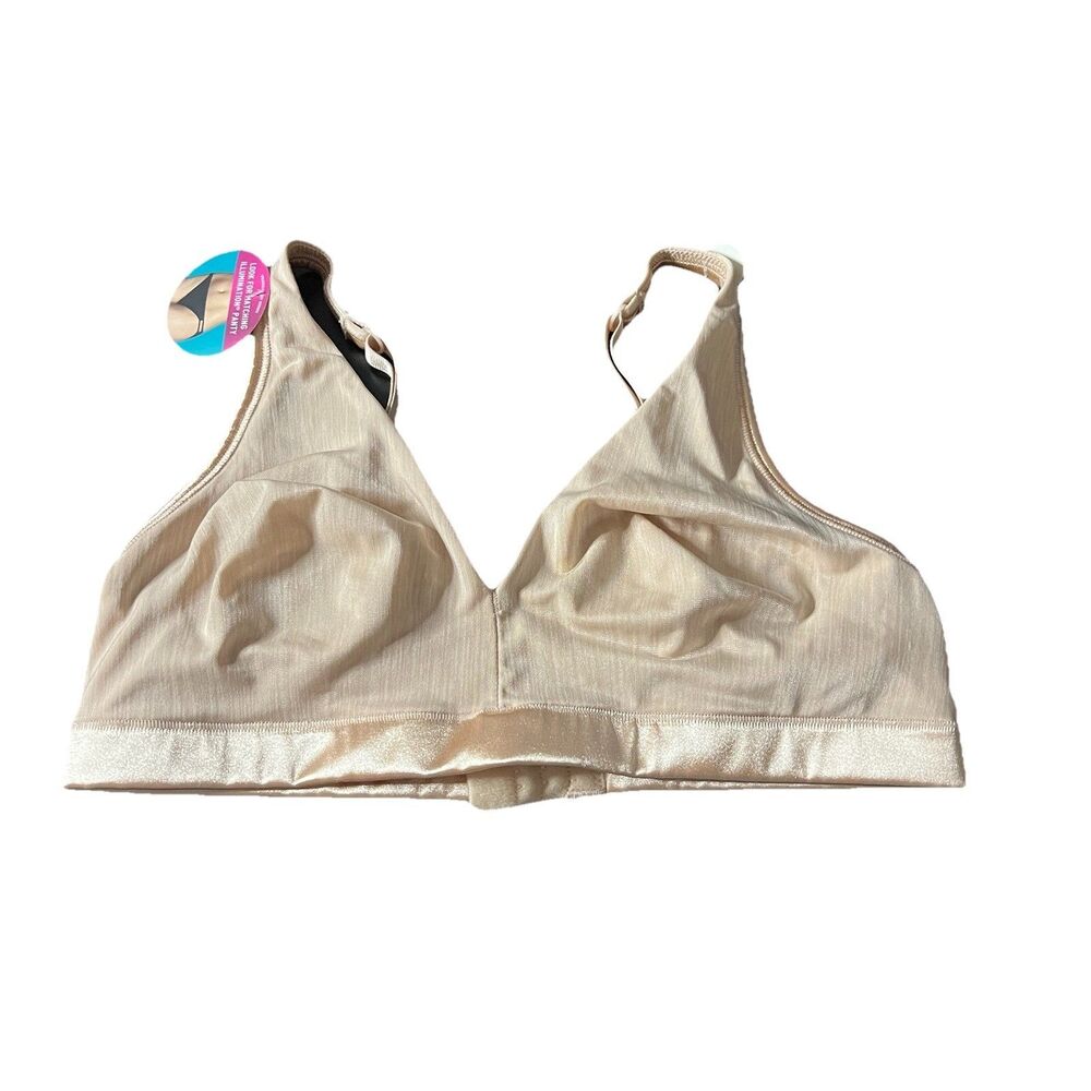 Vanity Fair Women's Illumination Wireless Bralette Size S Rose Beige
